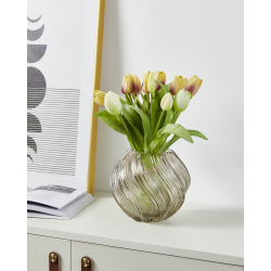 Vase en verre Debepare gris 18 x 16 cm | EGLO
