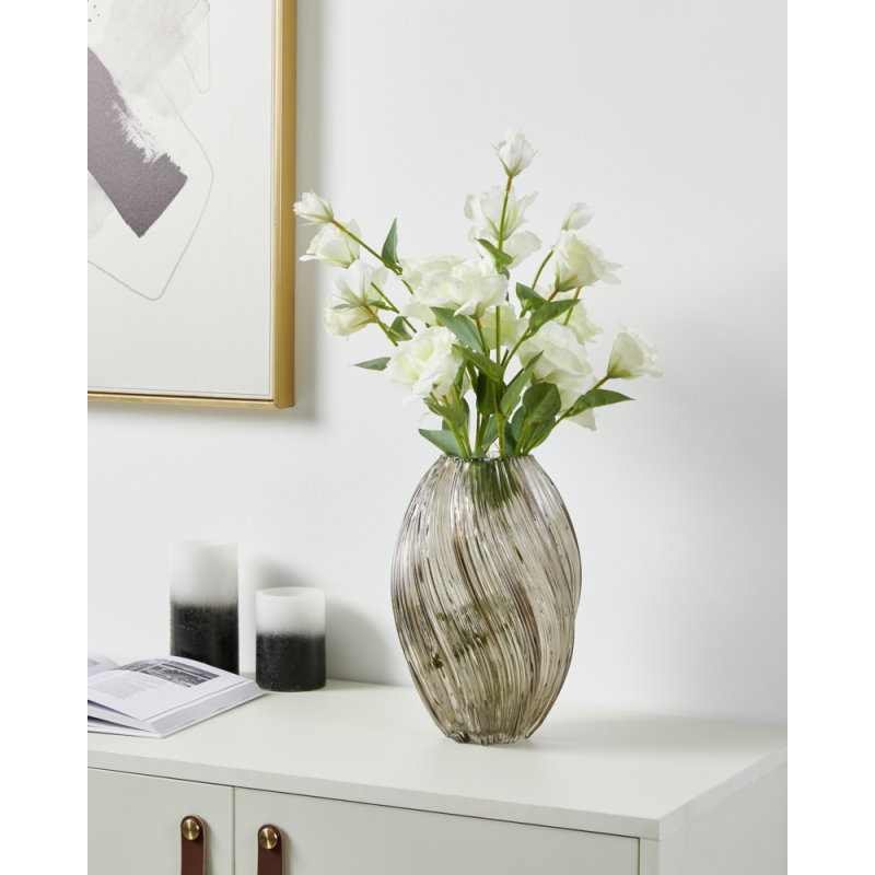 Vase en verre Debepare gris 19 x 26,5 cm | EGLO
