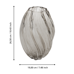 Vase en verre Debepare gris 19 x 26,5 cm | EGLO