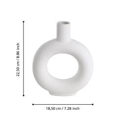 Vase en céramique Fihety blanc 18,5 x 22,5 cm | EGLO