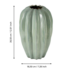Vase en céramique Egele vert 18,5 x 30 cm | EGLO