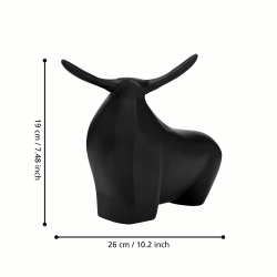 Taureau Jagna noir 26 x 10 x 19 cm | EGLO