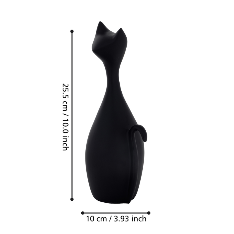 Chat Suzu noir 25,5 cm | Luminaire décoratif | EGLO