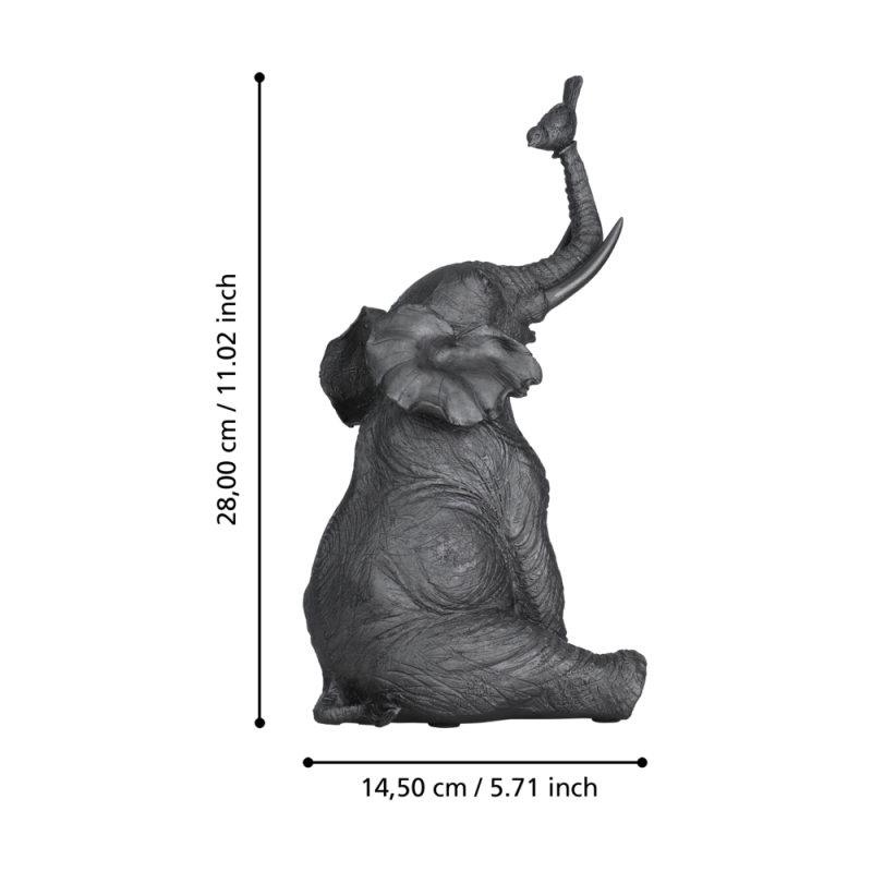 Lampe Eléphant Siocon gris 28 cm | EGLO