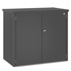 Abri pour poubelles Alex Duo gris foncé métallisé 148 x 88 x 129 cm BIOHORT