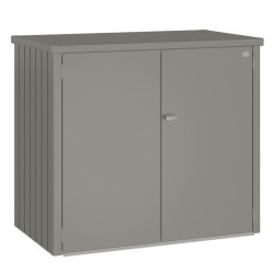 Abri pour poubelles Alex Duo gris quartz métallisé 148 x 88 x 129 cm BIOHORT