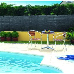 Brise-vue PE tissé 95% avec boutonnière anthracite 1 x 10 m NORTENE