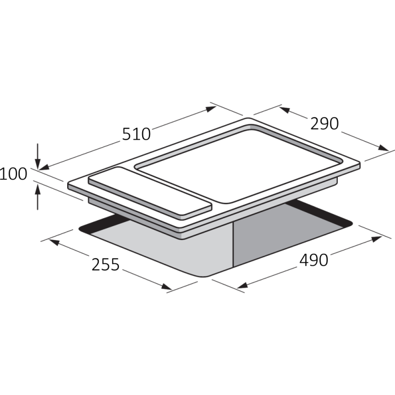 Taque au gaz inox 30 cm PIGB302008X | TECNOLUX