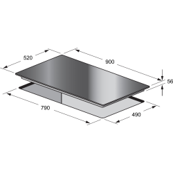 Taque à induction 5 zones 90 cm | TECNOLUX