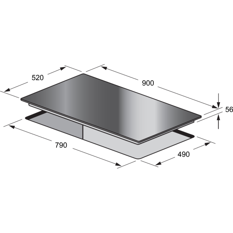 Taque à induction 5 zones 90 cm | TECNOLUX