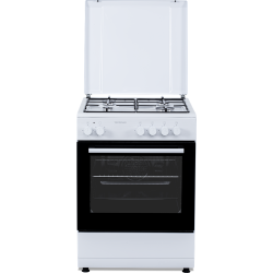 Cuisinière mixte multifonction blanche 60 x 60 cm | TECNOLUX