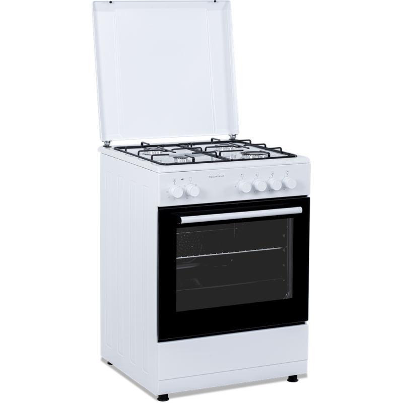 Cuisinière mixte multifonction blanche 60 x 60 cm | TECNOLUX