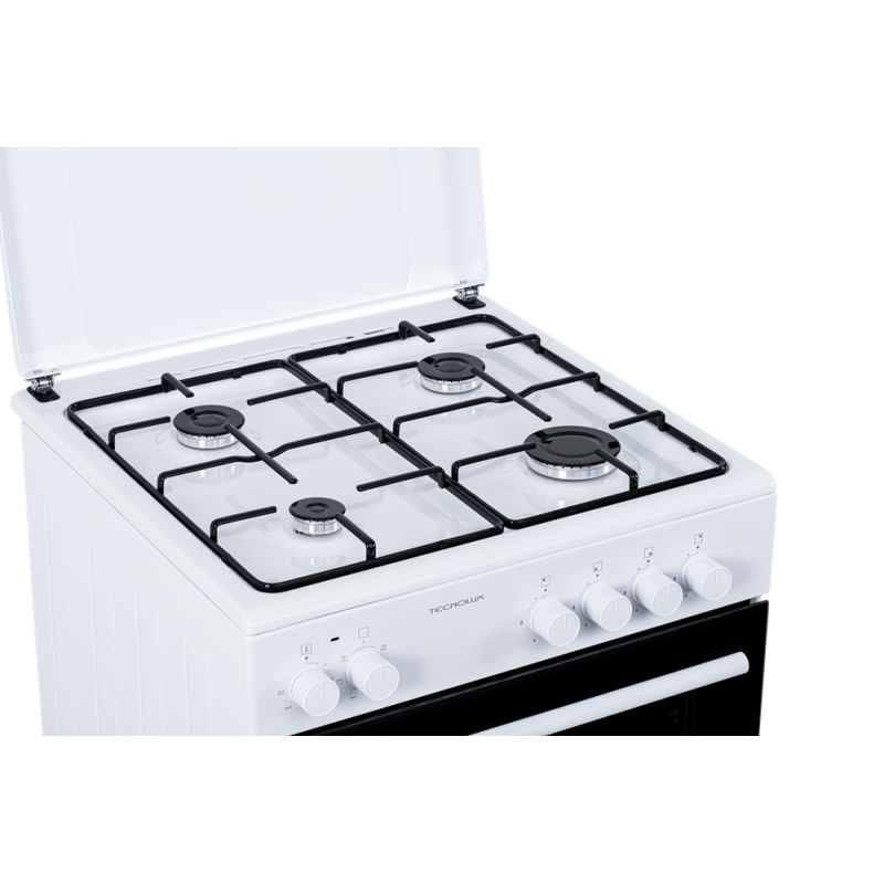 Cuisinière mixte multifonction blanche 60 x 60 cm | TECNOLUX