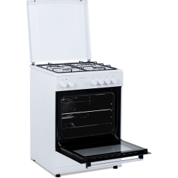 Cuisinière mixte multifonction blanche 60 x 60 cm | TECNOLUX