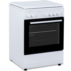 Cuisinière mixte multifonction blanche 60 x 60 cm | TECNOLUX