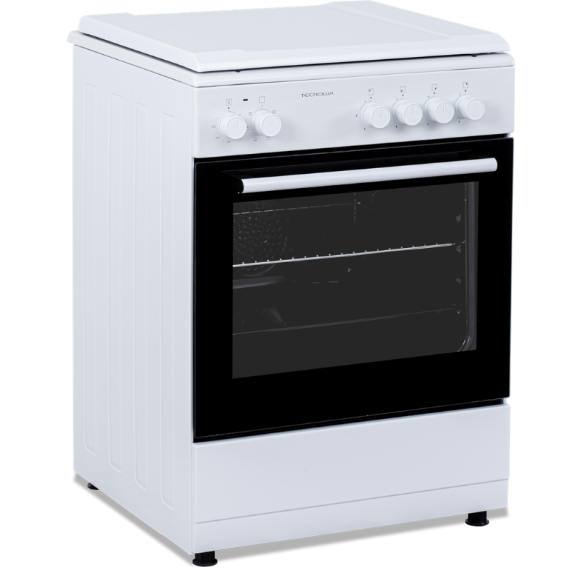 Cuisinière mixte multifonction blanche 60 x 60 cm | TECNOLUX