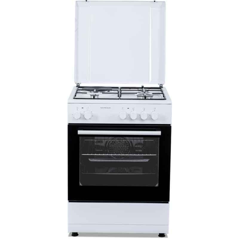 Cuisinière mixte 3 + 1 blanche 60 x 60 cm | TECNOLUX