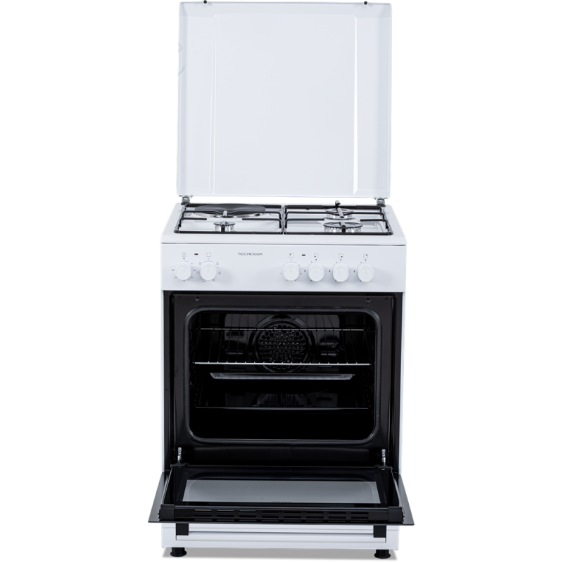 Cuisinière mixte 3 + 1 blanche 60 x 60 cm | TECNOLUX
