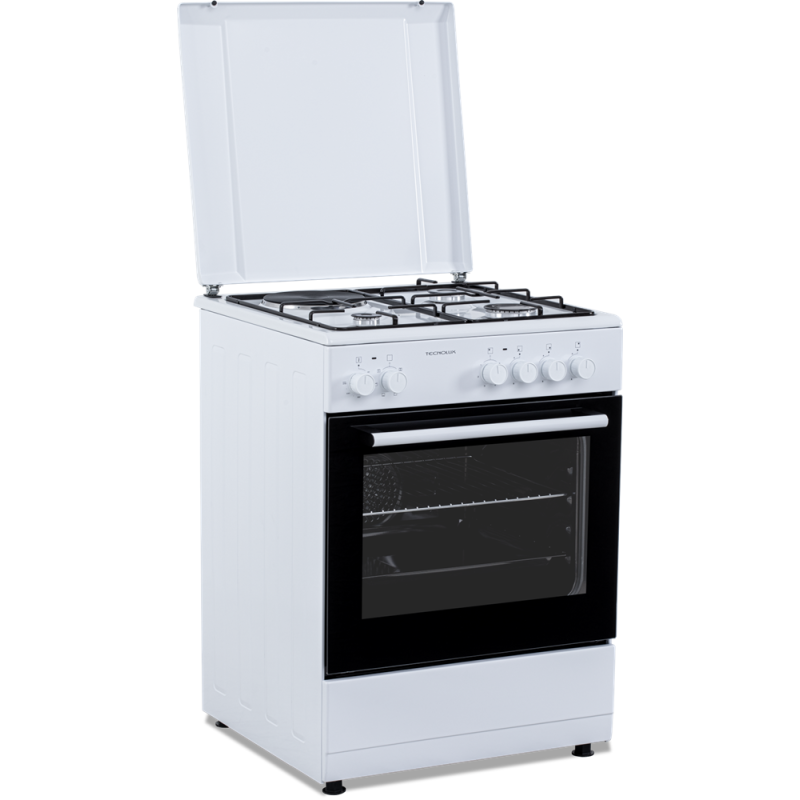 Cuisinière mixte 3 + 1 blanche 60 x 60 cm | TECNOLUX