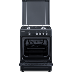Cuisinière au gaz noir mat 60 x 60 cm | TECNOLUX