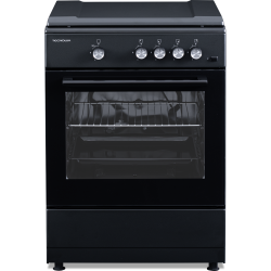 Cuisinière au gaz noir mat 60 x 60 cm | TECNOLUX