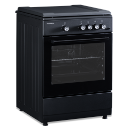 Cuisinière au gaz noir mat 60 x 60 cm | TECNOLUX