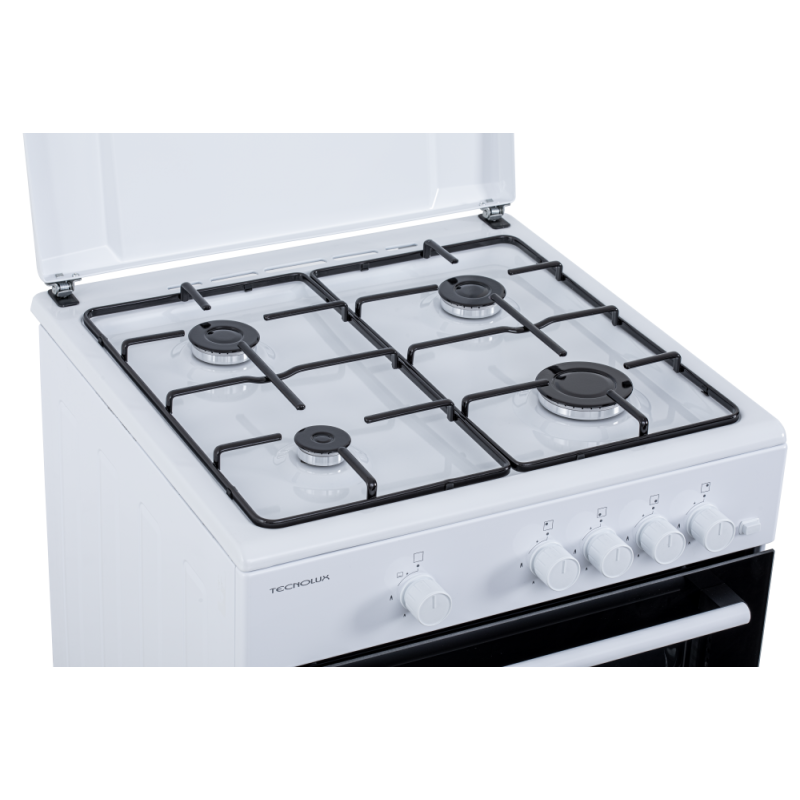 Cuisinière au gaz blanche 60 x 60 cm | TECNOLUX