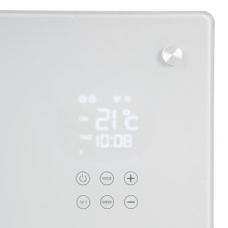 Convecteur électrique Alutherm Sani Verre 800 Wi-Fi blanc EUROM
