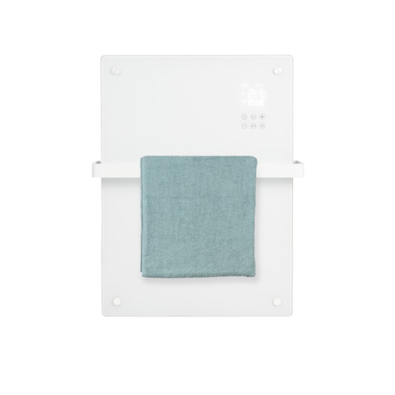 Convecteur électrique Alutherm Sani Verre 800 Wi-Fi blanc EUROM