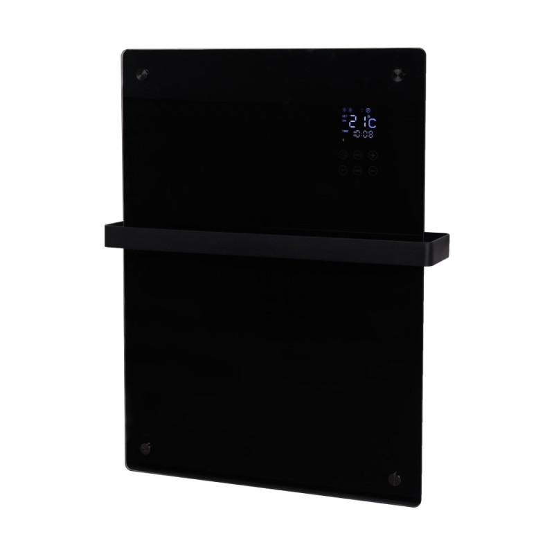 Convecteur électrique Alutherm Sani Verre 800 Wi-Fi noir EUROM