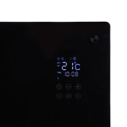 Convecteur électrique Alutherm Sani Verre 1200 Wi-Fi noir EUROM