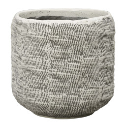 Pot rond Ficonstone blanc Ø 40 x 41 cm