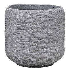 Pot rond Ficonstone gris Ø 40 x 41 cm