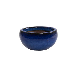 Coupe en terre cuite Glazed bleue Ø 22 x 11 cm