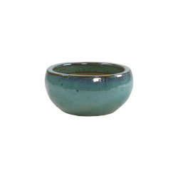 Coupe en terre cuite Glazed bleu océan Ø 22 x 11 cm