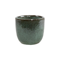 Pot en forme d'oeuf Glazed jade Ø 15 x 13 cm
