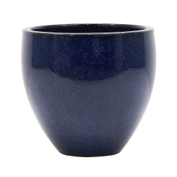 Pot en forme d'oeuf Glazed bleu foncé Ø 42