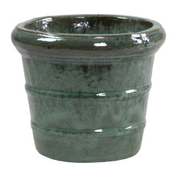Pot en terre cuite Glazed Donatello jade Ø 22 x 18 cm