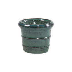 Pot en terre cuite Glazed Donatello bleu océan Ø 16 x 13 cm