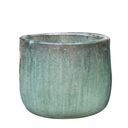 Pot en terre cuite Glazed bas jade Ø 36 x 28 cm