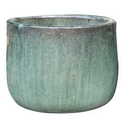 Pot en terre cuite Glazed bas jade Ø 46 x 35 cm