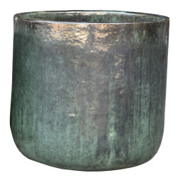 Pot en terre cuite Glazed jade Ø 28 x 27 cm