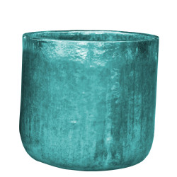Pot en terre cuite Glazed bleu océan Ø 36 x 35 cm
