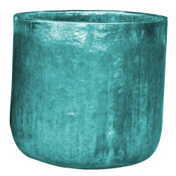 Pot en terre cuite Glazed bleu océan Ø 46 x 43 cm