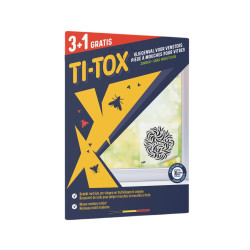Sticker fenêtre anti-mouches Ti-Tox 3 + 1 pièce gratuite RIEM