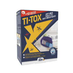 Diffuseur électrique anti-moustiques Ti-Tox avec tablette de recharge 10 pièces RIEM
