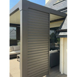 Panneau brise-vue pour pergola bioclimatique Pianela gris 0