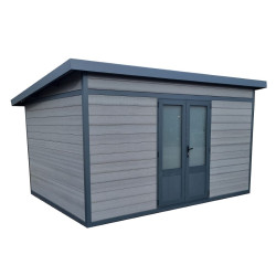 Abri de jardin en résine Eazy Lodge gris 3