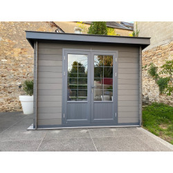 Abri de jardin en résine gris | 3,2 x 3,2 m | GREEN OUTSIDE