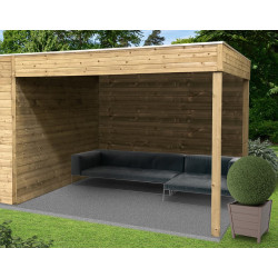 Auvent traité autoclave pour abri de jardin Cube 287 cm SOLID